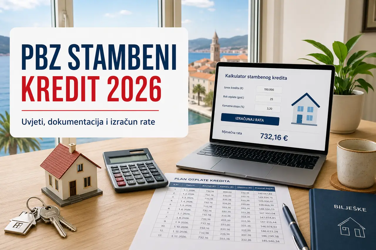 PBZ stambeni kredit 2026 kalkulator rate i dokumentacija